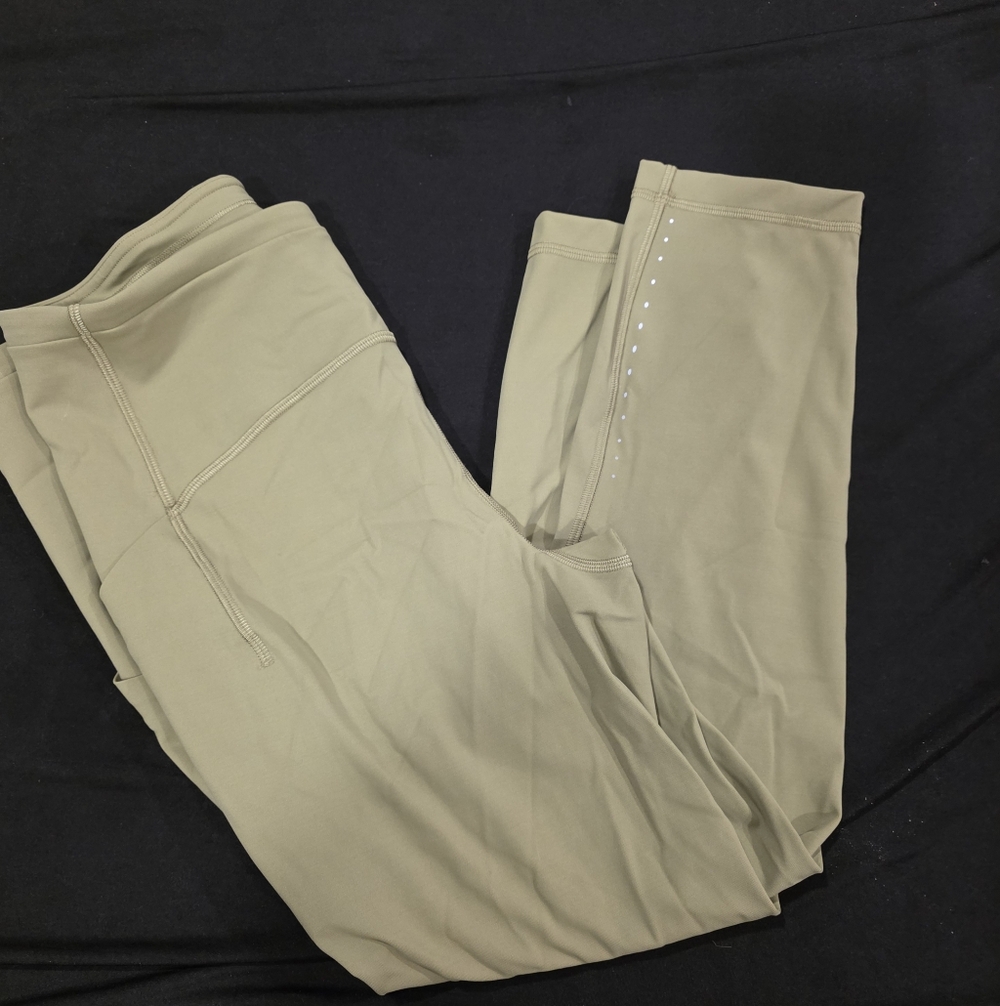 Lululemon Size 10 Swift Speed High-Rise Crop 23" Bronze Green Legging